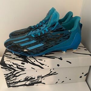 Adidas Adizero Poison Black and Blue Athletic Shoes